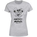 Camiseta Disney Mickey Mouse Mickey & Minnie Since 1928 - Mujer - Gris