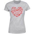 T-Shirt Star Wars Valentine's Heart Montage - Grigio - Donna