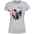 T-Shirt Femme Suicide Squad Harley Quinn et le Joker (DC Comics) - Gris