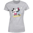 Disney Mickey Mouse Minnie Kiss Frauen T-Shirt - Grau