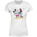 T-Shirt Femme Bisou Mickey & Minnie Mouse (Disney) - Blanc