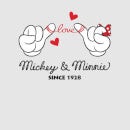 Camiseta Disney Mickey Mouse Love Mickey & Minnie - Mujer - Gris