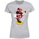 Disney Mickey Mouse Minnie Split Kiss Women's T-Shirt - Grey