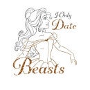 Disney Beauty And The Beast Princess Belle I Only Date Beasts Women's T-Shirt - White