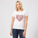 T-Shirt Disney Topolino Heart Silhouette - Bianco - Donna