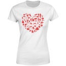 Star Wars Valentine's Heart Montage Women's T-Shirt - White