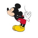Disney Mickey Mouse Mickey Split Kiss T-Shirt - Weiß