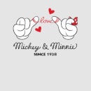 Camiseta Disney Mickey Mouse Love Mickey & Minnie - Hombre - Gris