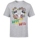 T-Shirt Disney Topolino Hippie Love - Grigio