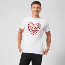 T-Shirt Homme Cœurs Mickey Mouse (Disney) - Blanc