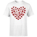 T-Shirt Disney Topolino Heart Silhouette - Bianco