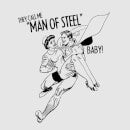 DC Comics Superman Valentines Steel Baby T-Shirt - Grey
