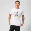 Camiseta Disney Mickey Mouse Beso Mickey y Minnie - Hombre - Blanco