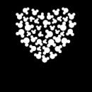 Camiseta Disney Mickey Mouse Corazón Blanco - Hombre - Negro