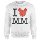 Disney Mickey Mouse I Heart MM Sweatshirt - White
