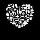 Star Wars Valentine's Heart Montage Sweatshirt - Black