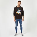 Disney Mickey Mouse Donald Daisy Kiss Sweatshirt - Black
