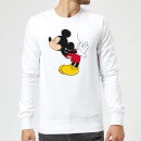 Disney Mickey Mouse Mickey Split Kiss Sweatshirt - White