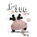 Felpa Disney Topolino Love Bug - Bianco