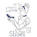 Sweat Femme Amour et Chaussures - Cendrillon (Princesse Disney) - Blanc