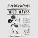 T-Shirt Disney Topolino Retro Poster Wild Waves - Grigio - Donna