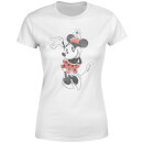 Disney Minnie Mouse Zwaaiend Dames T-shirt - Wit