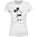 Camiseta Disney Mickey Mouse Pose Clásico B&N - Mujer - Blanco