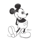 Camiseta Disney Mickey Mouse Pose Clásico B&N - Mujer - Blanco