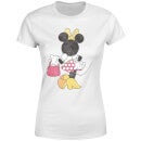 Disney Minnie Mouse Rug Pose Dames T-shirt - Wit