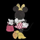 Disney Mickey Mouse Minnie Mouse Back Pose Frauen T-Shirt - Schwarz