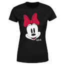 Disney Mickey Mouse Minnie Face Women's T-Shirt - Black