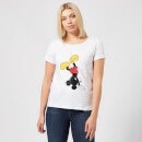 Disney Mickey Mouse Op Zijn Kop Dames T-shirt - Wit