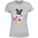 Disney Mickey Mouse Minnie Mouse Back Pose Frauen T-Shirt - Grau