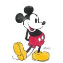 Disney Mickey Mouse Classic Kick Kleur Dames T-shirt - Wit