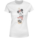 Disney Mickey Mouse Minnie Offset Women's T-Shirt - White