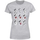 Camiseta Disney Mickey Mouse Evolución 9 Poses - Mujer - Gris