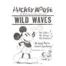 T-Shirt Femme Mickey Mouse Affiche Rétro Wild Waves (Disney) - Blanc