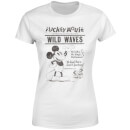 T-Shirt Disney Topolino Retro Poster Wild Waves - Bianco - Donna
