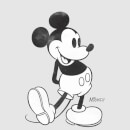 Disney Mickey Mouse Classic Kick B&W Women's T-Shirt - Grey