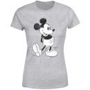 Disney Mickey Mouse Classic Kick Zwart/Wit Dames T-shirt - Grijs
