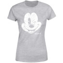 Disney Mickey Mouse Worn Face Women's T-Shirt - Grey