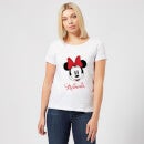 Disney Mickey Mouse Minnie Face Women's T-Shirt - White