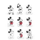 Disney Mickey Mouse Evolution Nine Poses Women's T-Shirt - White
