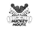 T-Shirt Homme Mickey Mouse dans Miroir - Blanc