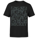 Disney Mickey Mouse Block Grid T-Shirt - Black