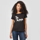 Te Amo Block Dames T-shirt - Zwart