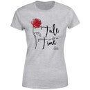 Disney Beauty And The Beast Tale As Old As Time Rose Women's T-Shirt - Grey