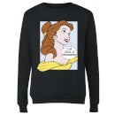Disney Beauty And The Beast Princess Pop Art Belle Women's Sweatshirt - Black