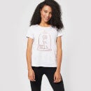 T-Shirt Femme Rose Doré - La Belle et la Bête (Disney) - Blanc