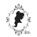Disney Beauty And The Beast Belle Silhouette Women's T-Shirt - White